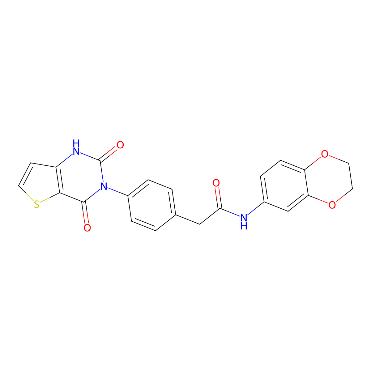 N-(2,3-dihydrobenzo[b][1,4]dioxin-6-yl)-2-(4-(2,4-dioxo-1,2-dihydrothieno[3,2-d]pyrimidin-3(4H)-yl)phenyl)acetamide molecular structure, CAS 1428359-28-7