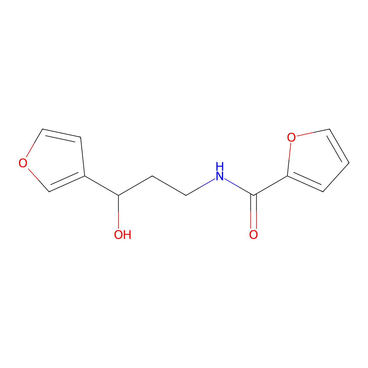 N-[3-(Furan-3-YL)-3-hydroxypropyl]furan-2-carboxamide molecular structure, CAS 1428359-36-7