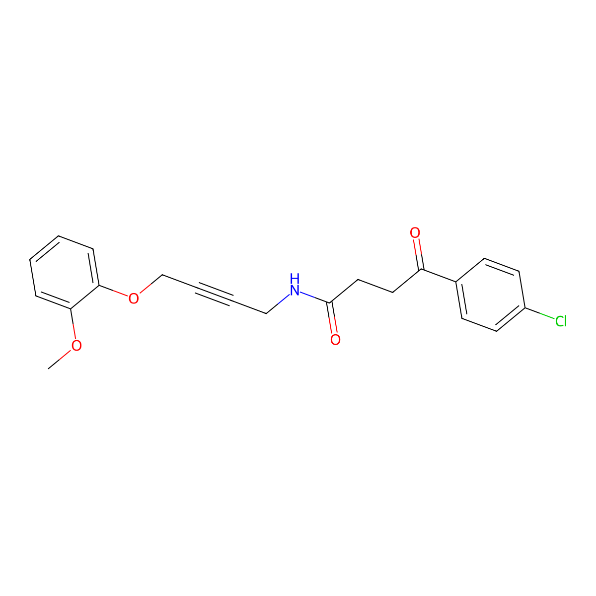 4-(4-Chlorophenyl)-N-[4-(2-methoxyphenoxy)but-2-YN-1-YL]-4-oxobutanamide molecular structure, CAS 1428359-49-2