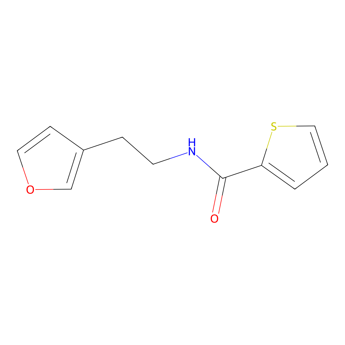 N-(2-(furan-3-yl)ethyl)thiophene-2-carboxamide molecular structure, CAS 1428359-61-8