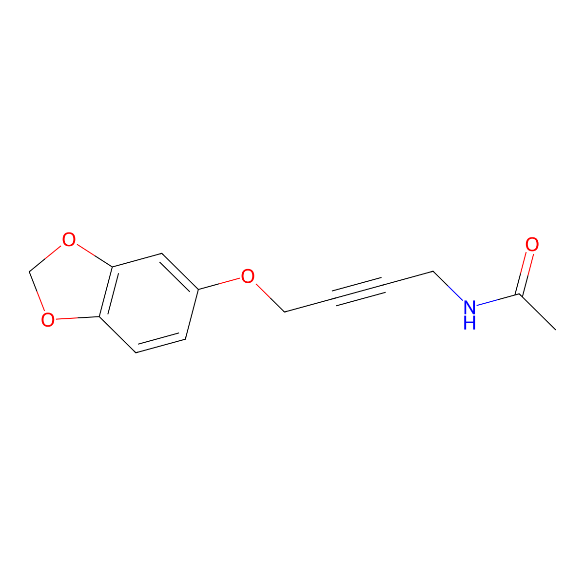 N-[4-(2H-1,3-Benzodioxol-5-yloxy)but-2-YN-1-YL]acetamide molecular structure, CAS 1428359-64-1