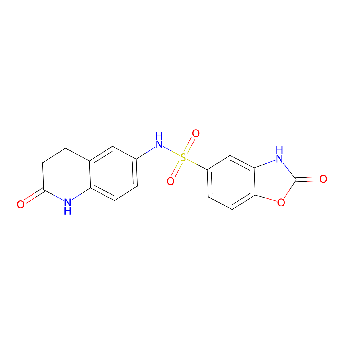 2-oxo-N-(2-oxo-1,2,3,4-tetrahydroquinolin-6-yl)-2,3-dihydrobenzo[d]oxazole-5-sulfonamide molecular structure, CAS 1428359-70-9