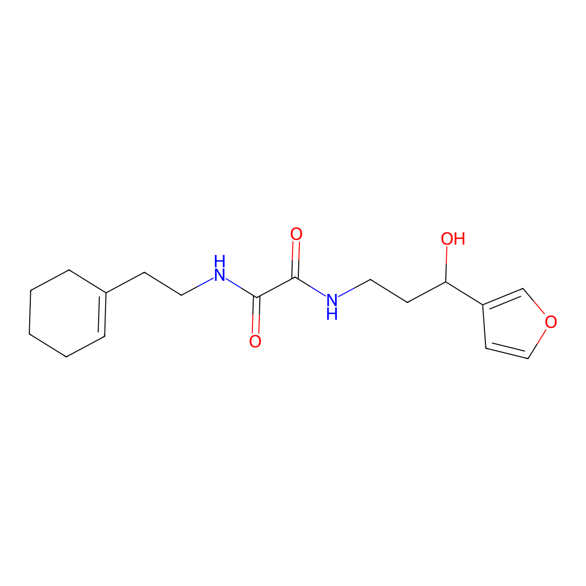 N1-(2-(cyclohex-1-en-1-yl)ethyl)-N2-(3-(furan-3-yl)-3-hydroxypropyl)oxalamide molecular structure, CAS 1428362-60-0