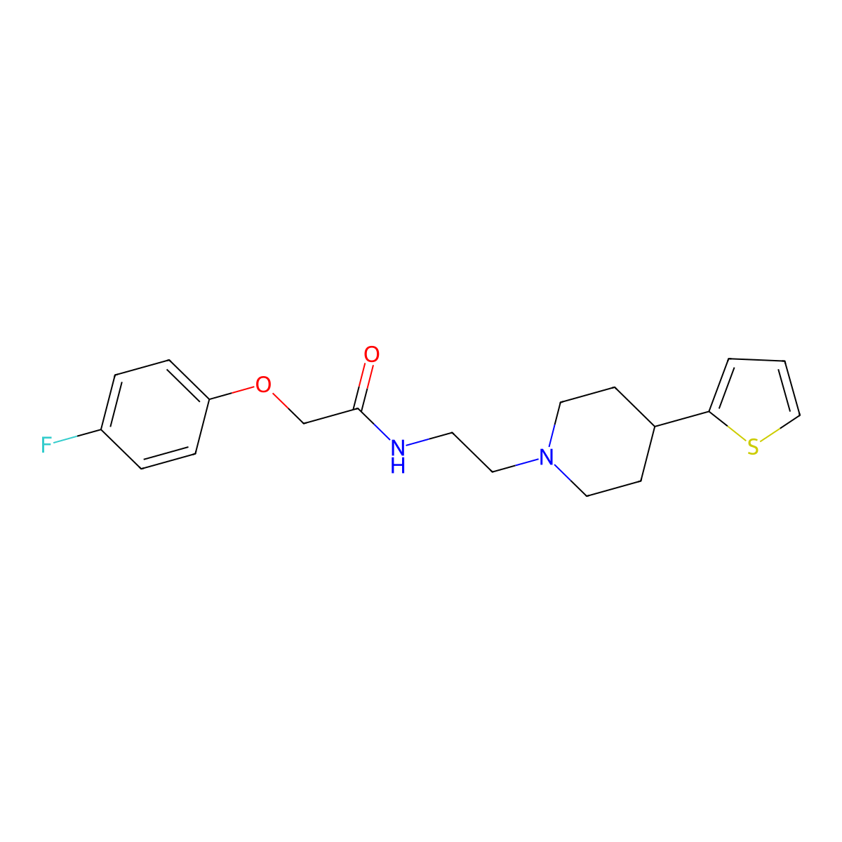 2-(4-Fluorophenoxy)-N-{2-[4-(thiophen-2-YL)piperidin-1-YL]ethyl}acetamide molecular structure, CAS 1428363-34-1