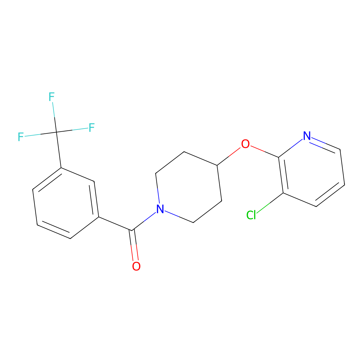 (4-((3-Chloropyridin-2-yl)oxy)piperidin-1-yl)(3-(trifluoromethyl)phenyl)methanone molecular structure, CAS 1428363-61-4