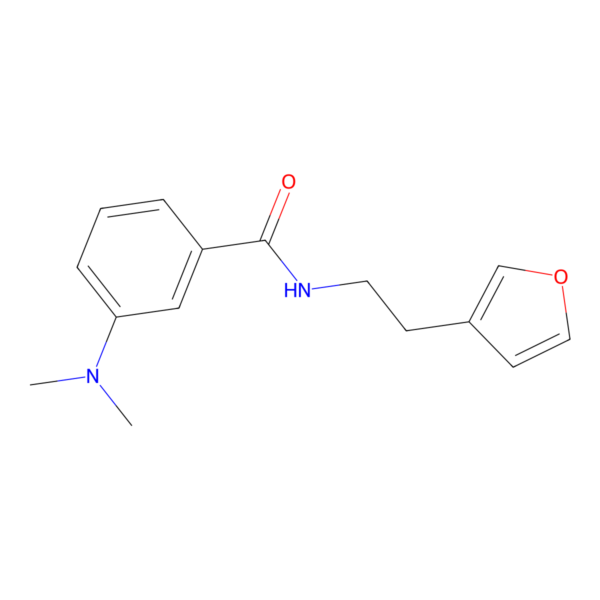 3-(Dimethylamino)-N-[2-(furan-3-YL)ethyl]benzamide molecular structure, CAS 1428363-67-0