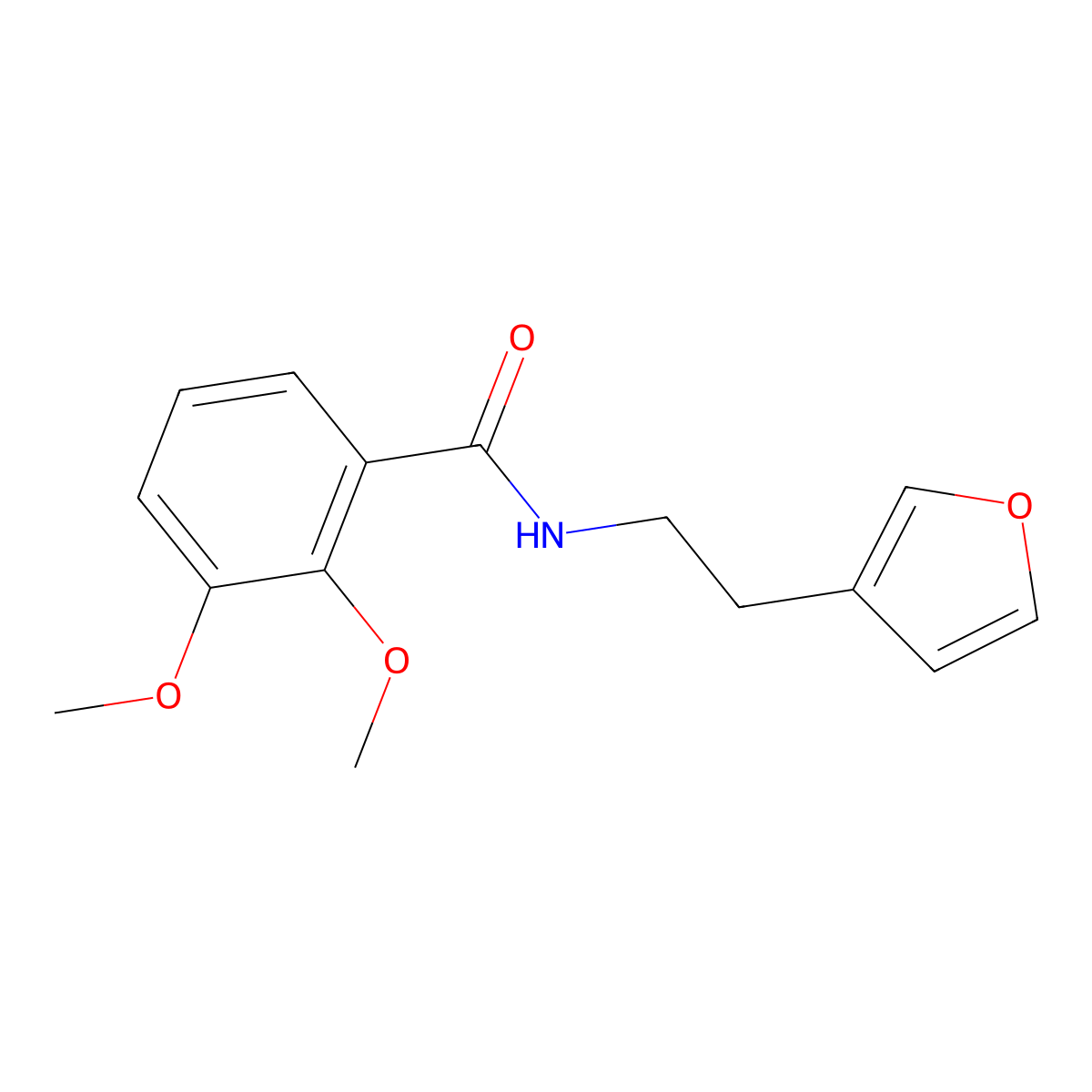 N-[2-(Furan-3-YL)ethyl]-2,3-dimethoxybenzamide molecular structure, CAS 1428363-74-9