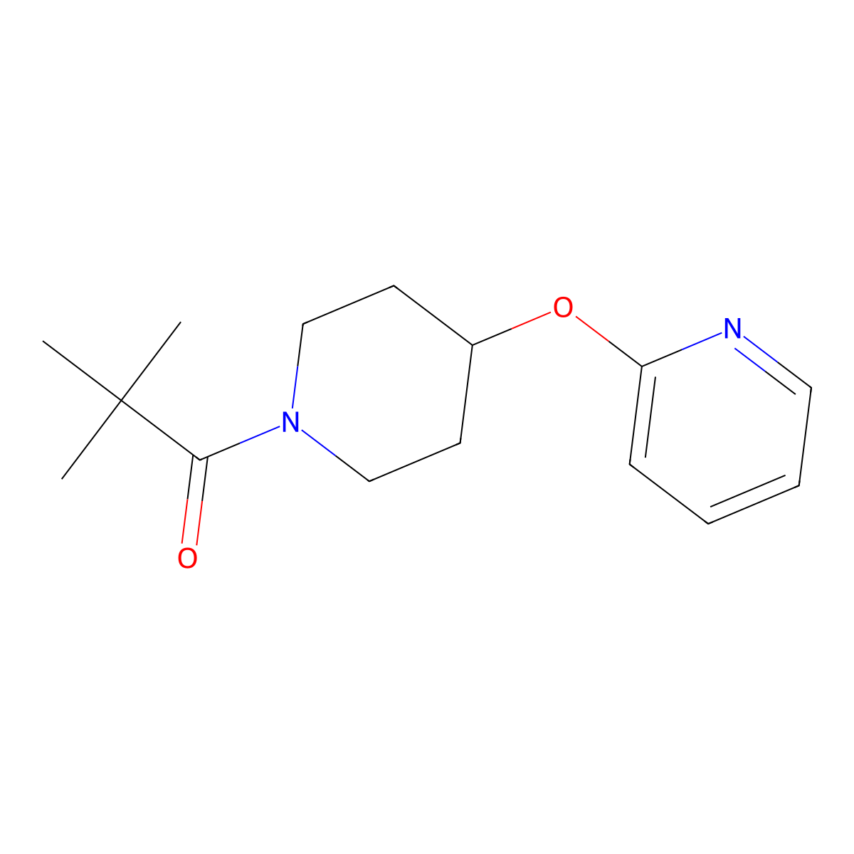 2,2-Dimethyl-1-[4-(pyridin-2-yloxy)piperidin-1-YL]propan-1-one molecular structure, CAS 1428363-81-8