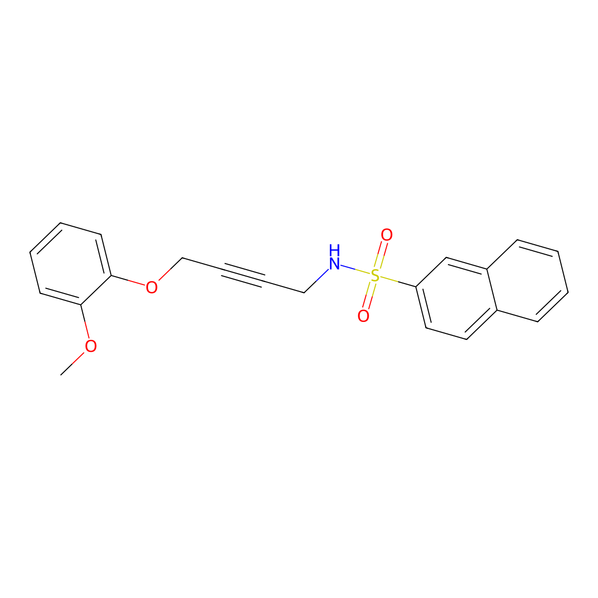 N-[4-(2-Methoxyphenoxy)but-2-YN-1-YL]naphthalene-2-sulfonamide molecular structure, CAS 1428364-57-1