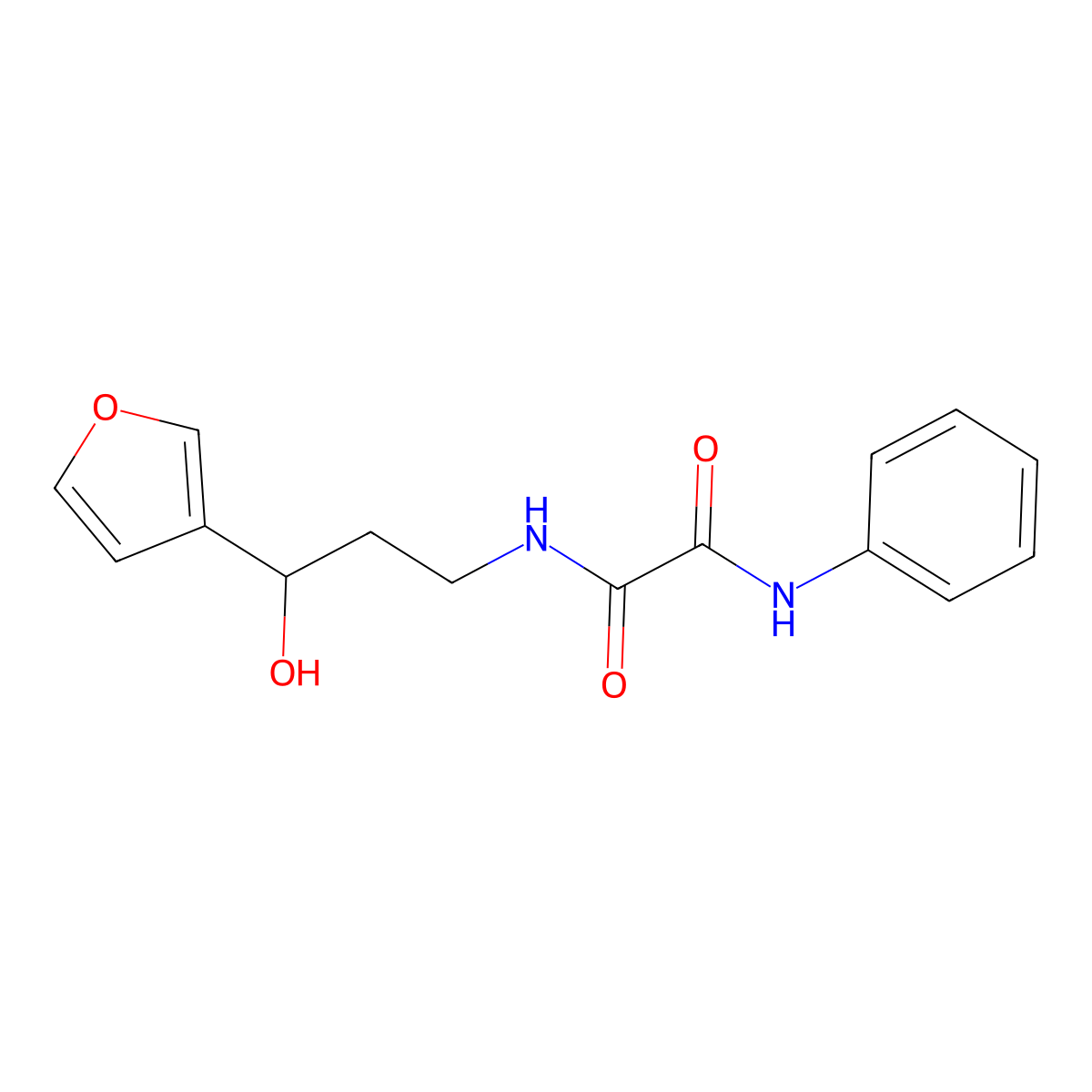 N1-(3-(furan-3-yl)-3-hydroxypropyl)-N2-phenyloxalamide molecular structure, CAS 1428364-88-8