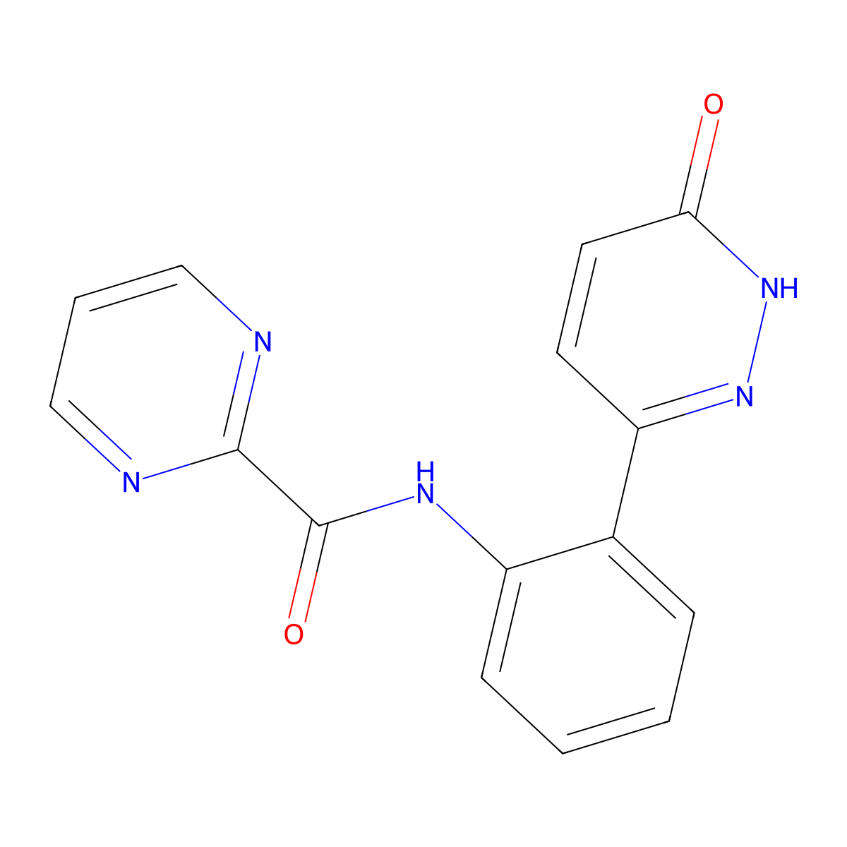 N-(2-(6-oxo-1,6-dihydropyridazin-3-yl)phenyl)pyrimidine-2-carboxamide molecular structure, CAS 1428365-08-5