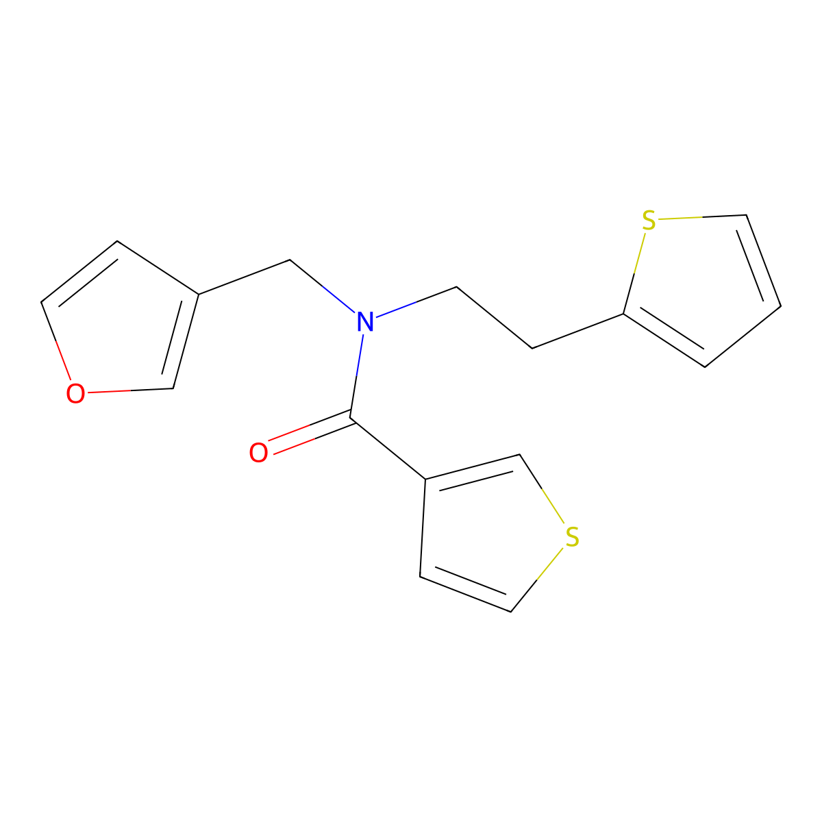 N-(furan-3-ylmethyl)-N-(2-(thiophen-2-yl)ethyl)thiophene-3-carboxamide molecular structure, CAS 1428365-17-6