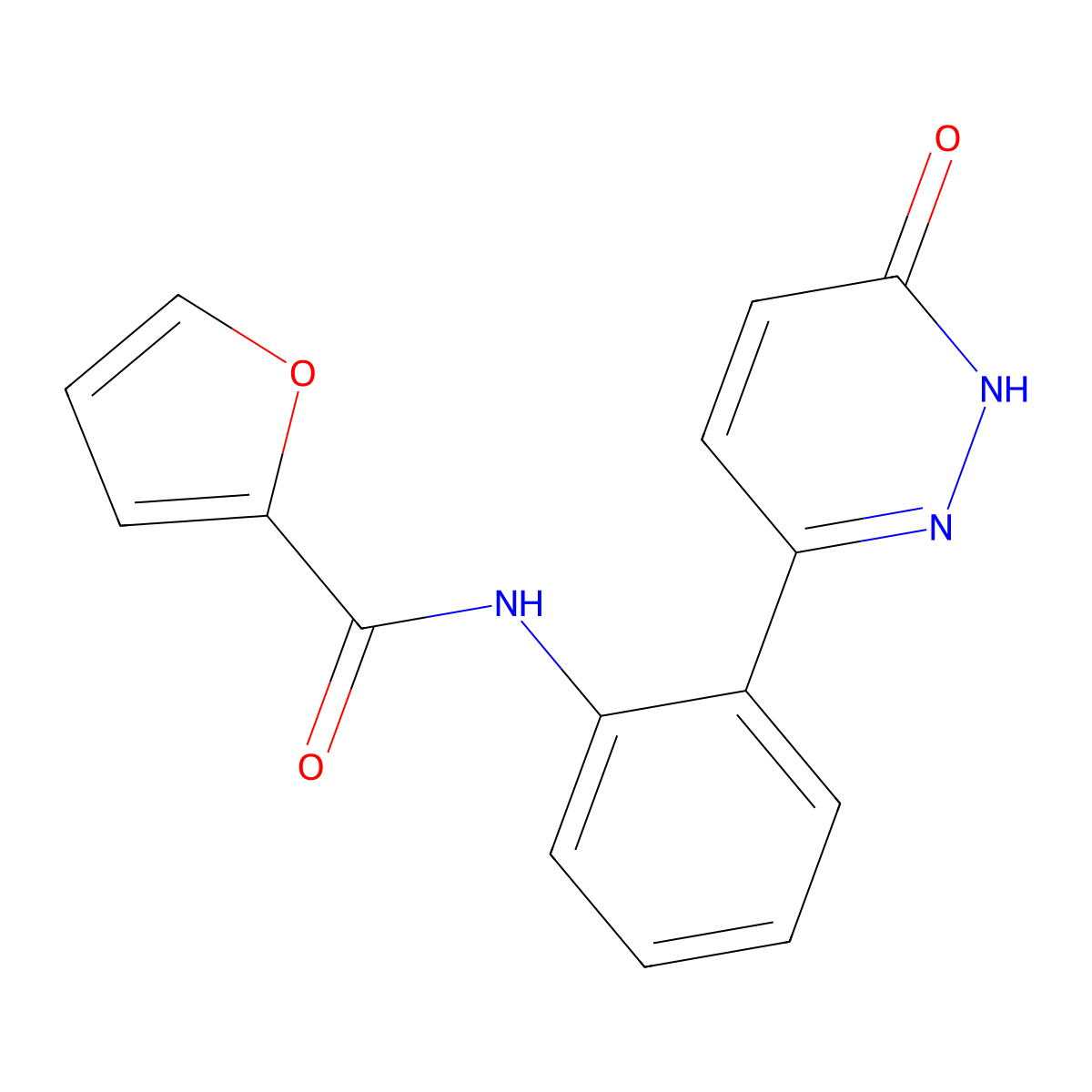 N-(2-(6-oxo-1,6-dihydropyridazin-3-yl)phenyl)furan-2-carboxamide molecular structure, CAS 1428365-19-8