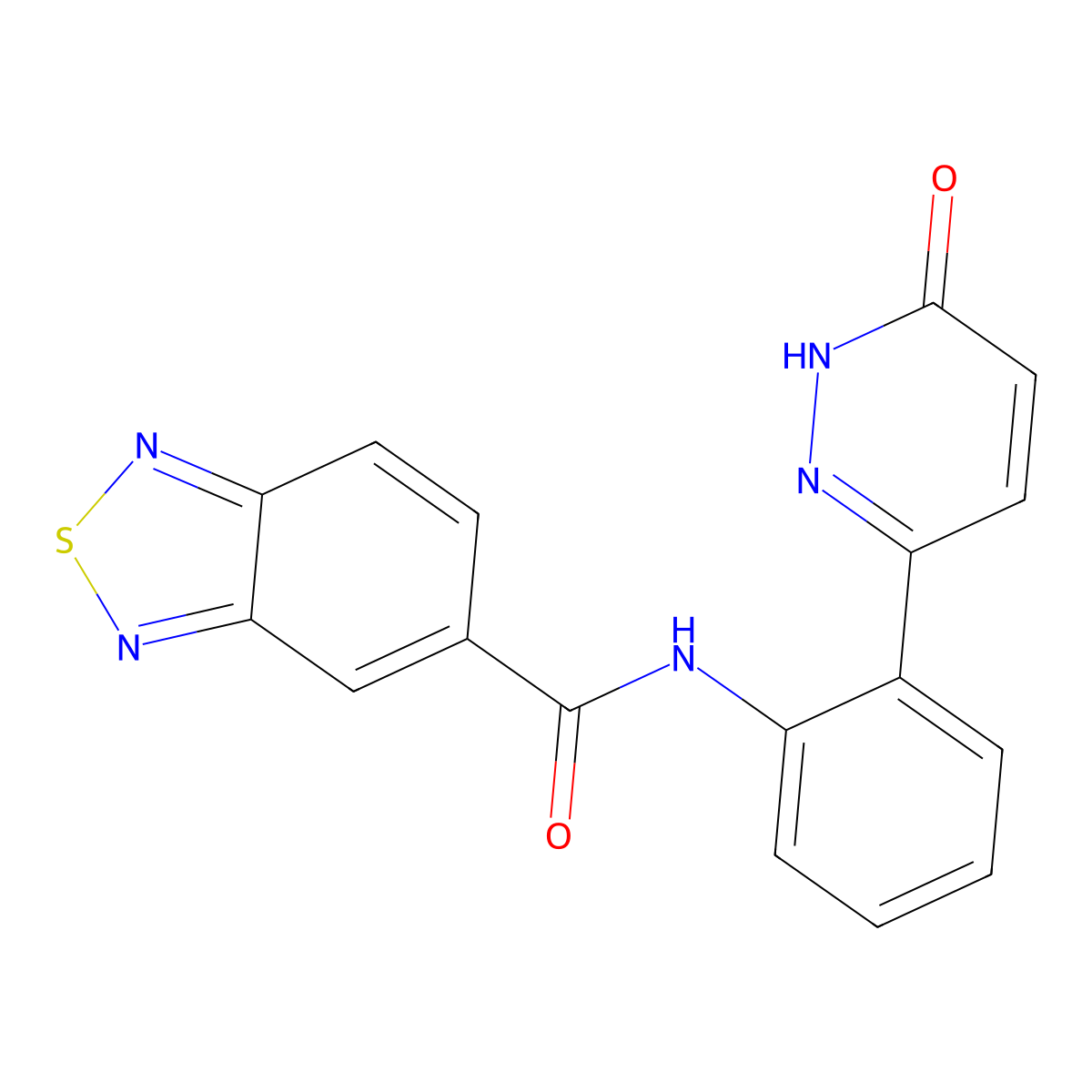 N-(2-(6-oxo-1,6-dihydropyridazin-3-yl)phenyl)benzo[c][1,2,5]thiadiazole-5-carboxamide molecular structure, CAS 1428365-27-8