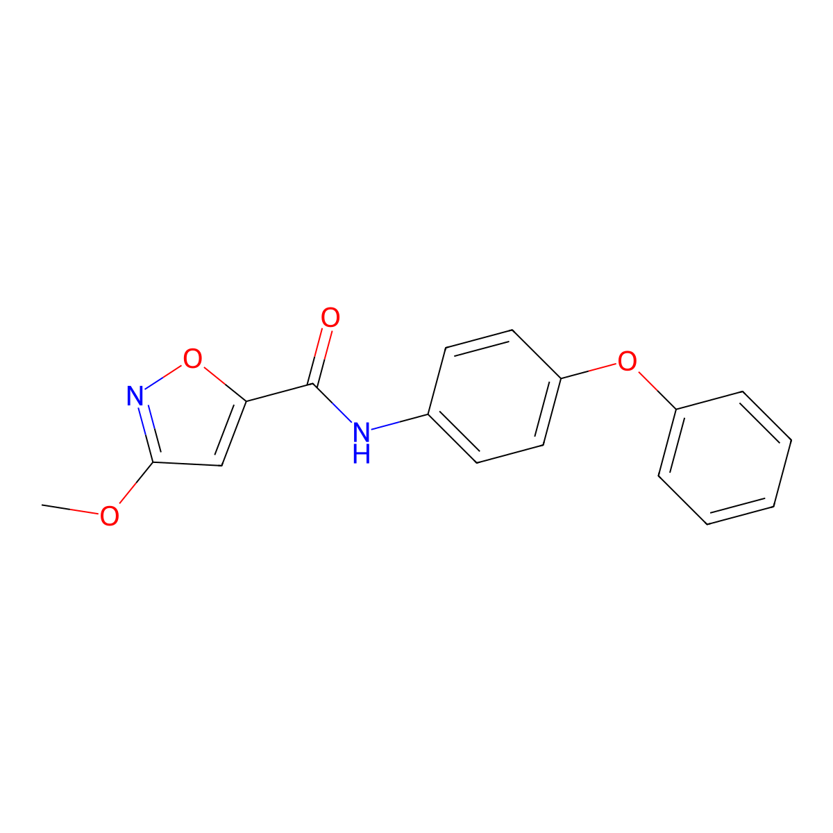 3-methoxy-N-(4-phenoxyphenyl)isoxazole-5-carboxamide molecular structure, CAS 1428365-83-6
