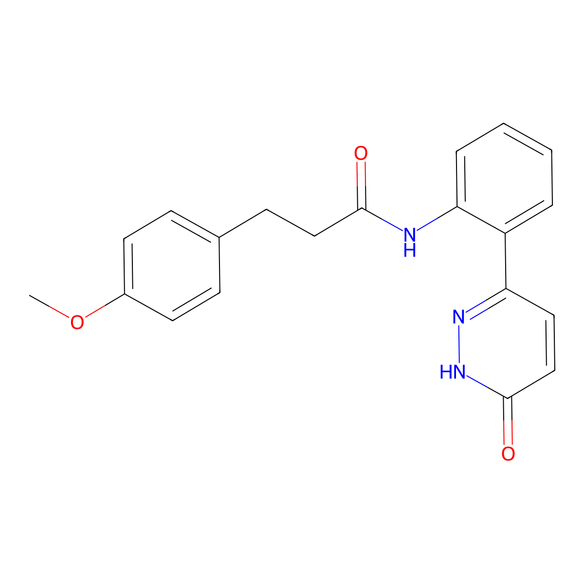 3-(4-methoxyphenyl)-N-(2-(6-oxo-1,6-dihydropyridazin-3-yl)phenyl)propanamide molecular structure, CAS 1428365-99-4
