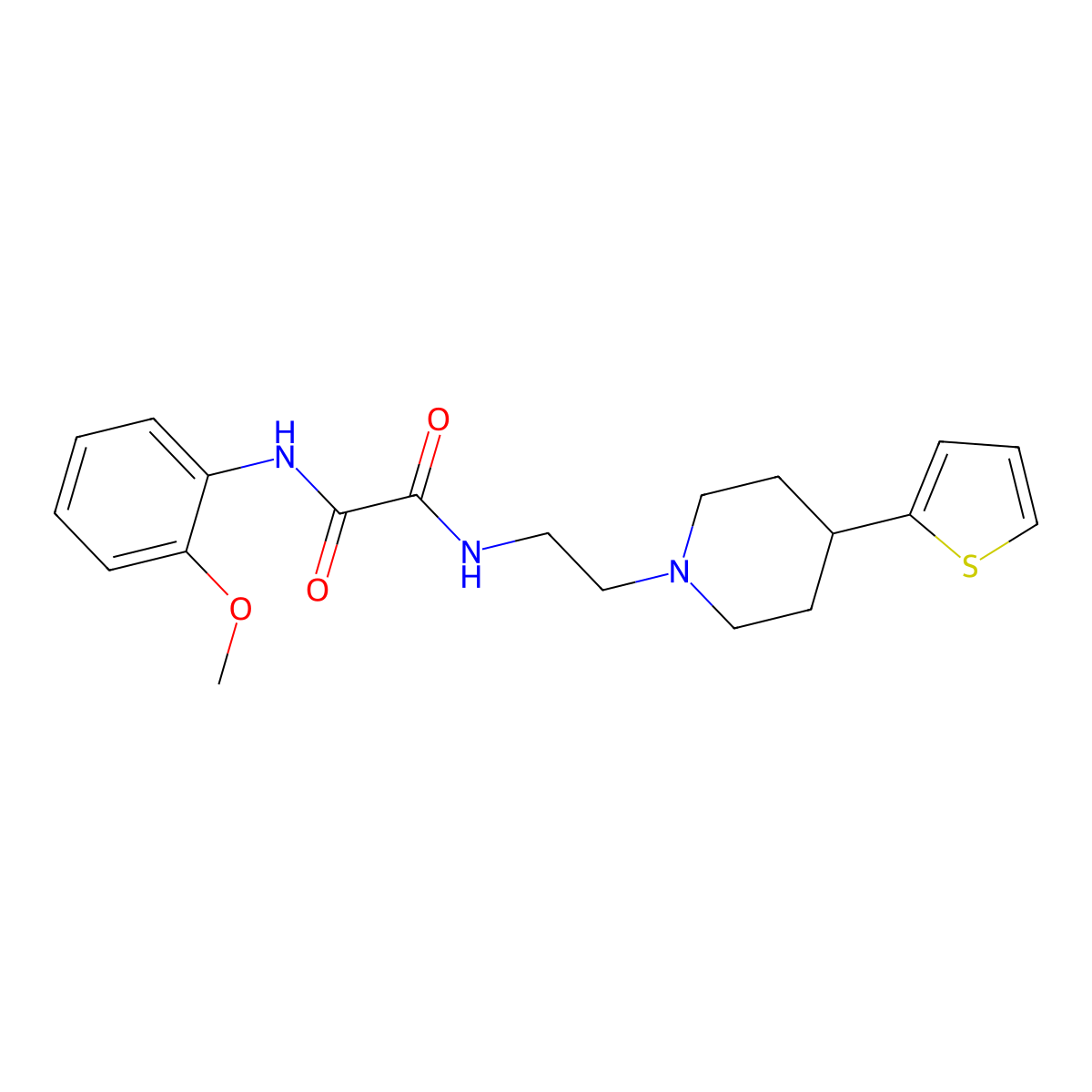N1-(2-methoxyphenyl)-N2-(2-(4-(thiophen-2-yl)piperidin-1-yl)ethyl)oxalamide molecular structure, CAS 1428366-14-6