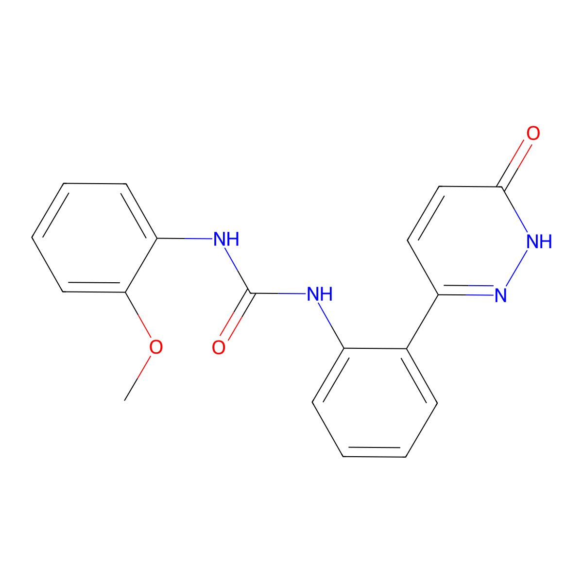 1-(2-Methoxyphenyl)-3-(2-(6-oxo-1,6-dihydropyridazin-3-yl)phenyl)urea molecular structure, CAS 1428366-59-9