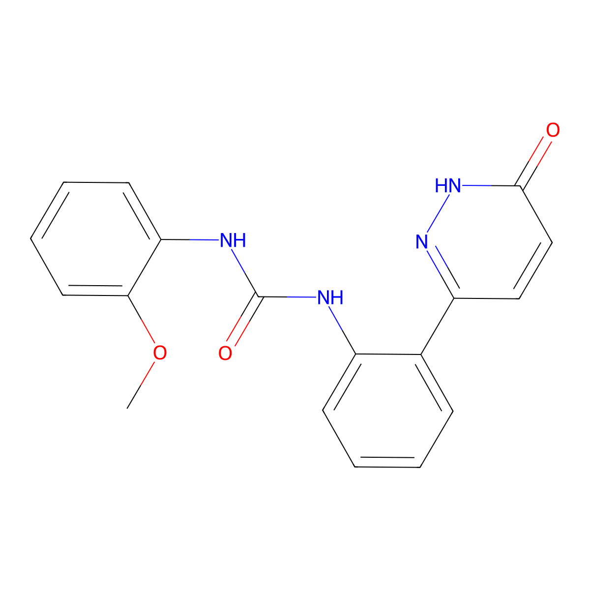 1-(2-Methoxyphenyl)-3-(2-(6-oxo-1,6-dihydropyridazin-3-yl)phenyl)urea molecular structure, CAS 1428366-59-9