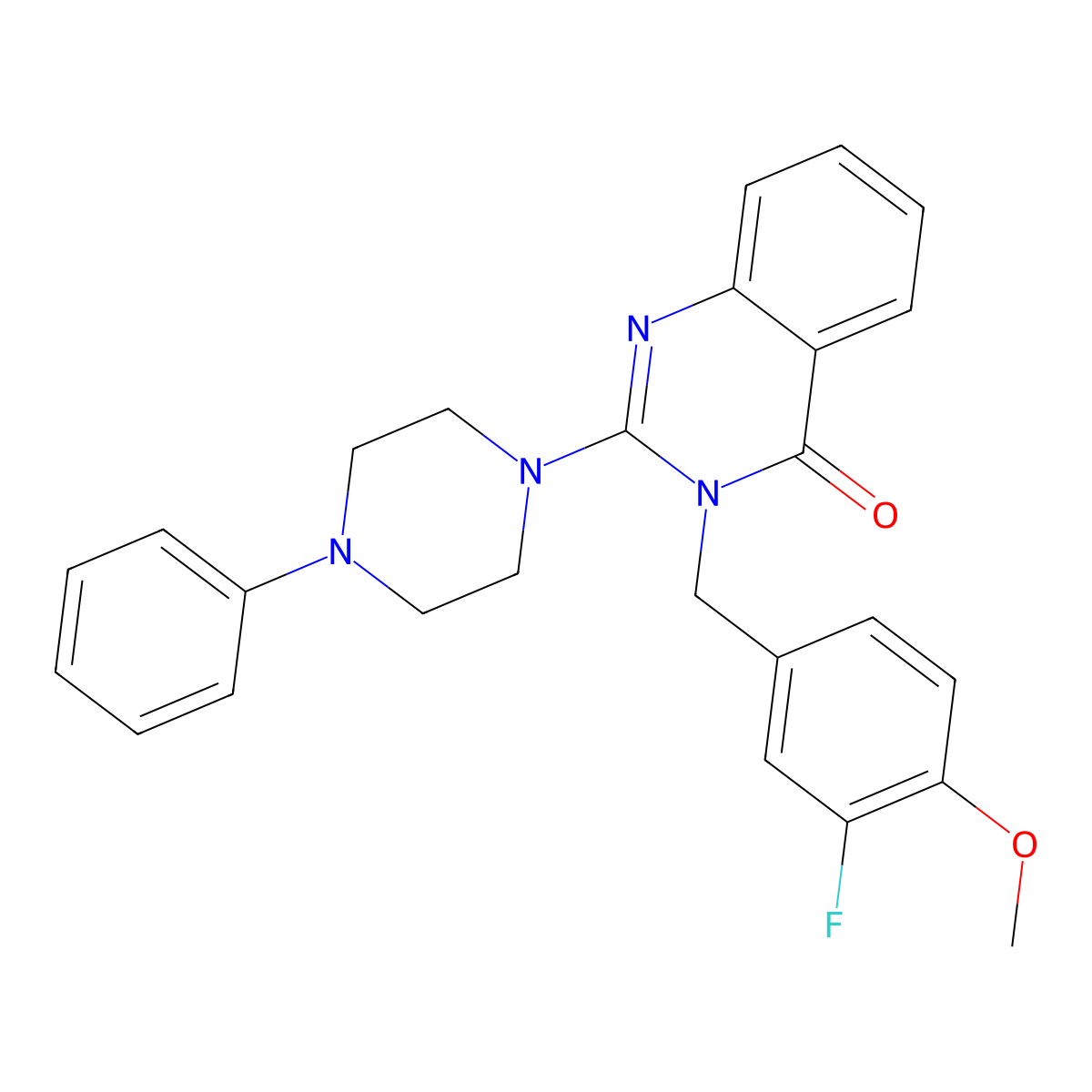 3-(3-fluoro-4-methoxybenzyl)-2-(4-phenylpiperazin-1-yl)quinazolin-4(3H)-one molecular structure, CAS 1428366-93-1
