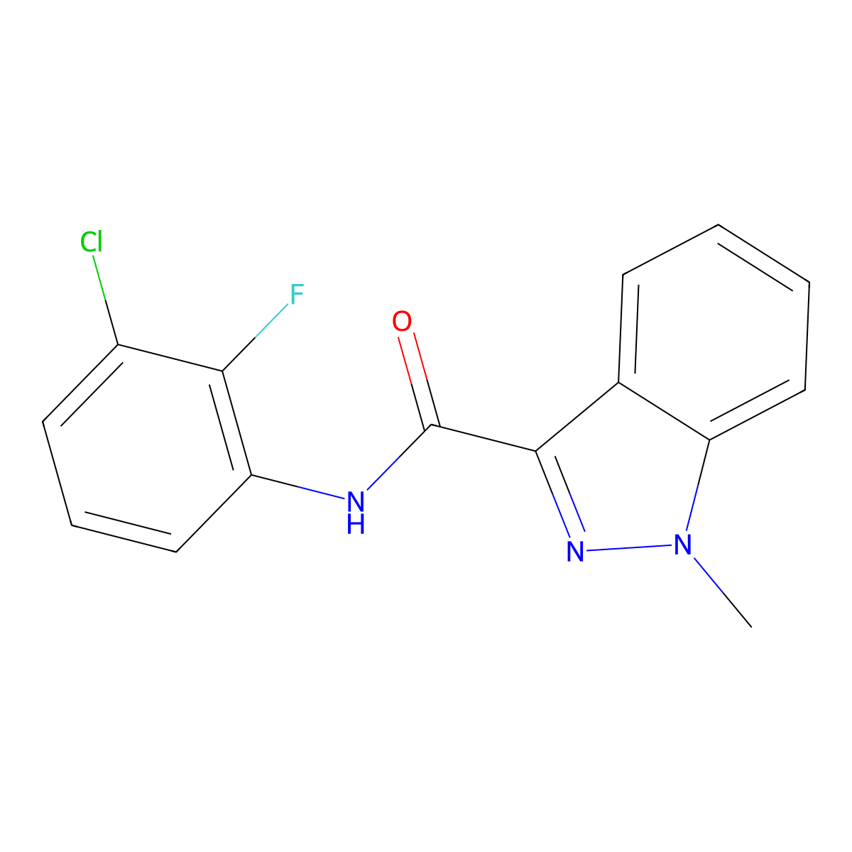 N-(3-chloro-2-fluorophenyl)-1-methyl-1H-indazole-3-carboxamide molecular structure, CAS 1428367-17-2