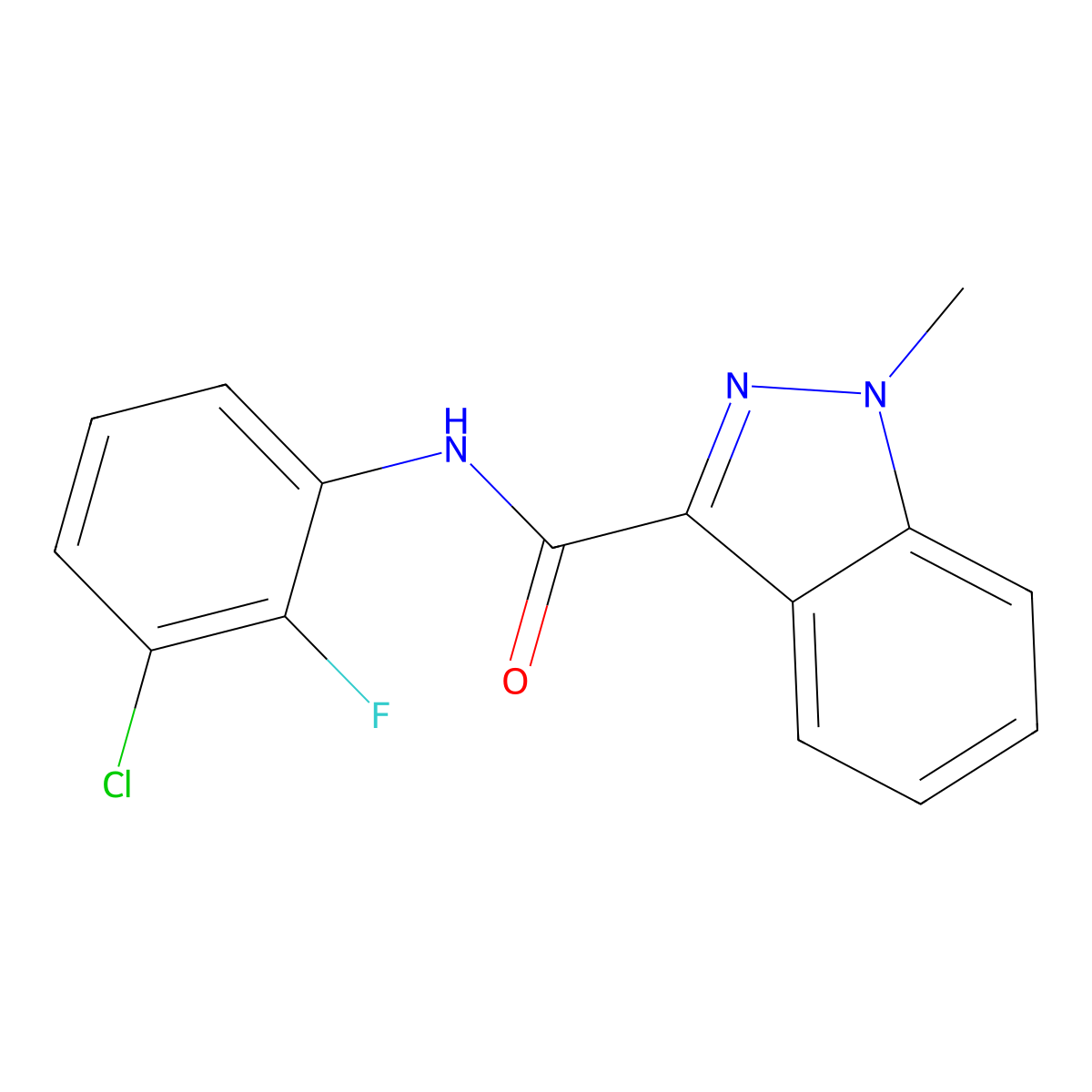 N-(3-chloro-2-fluorophenyl)-1-methyl-1H-indazole-3-carboxamide molecular structure, CAS 1428367-17-2