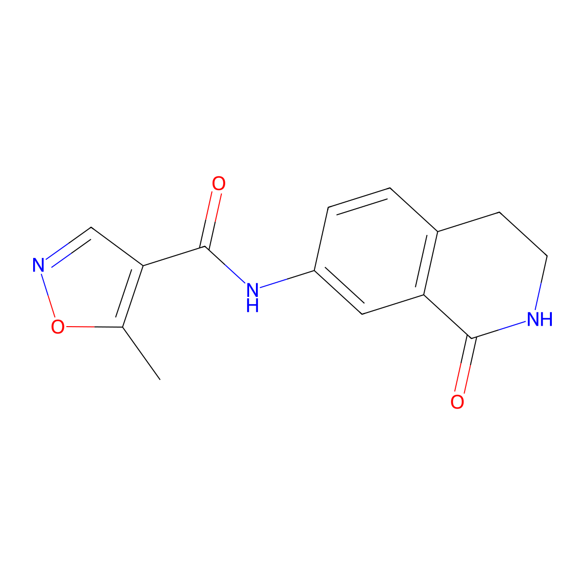 5-methyl-N-(1-oxo-1,2,3,4-tetrahydroisoquinolin-7-yl)isoxazole-4-carboxamide molecular structure, CAS 1428367-19-4