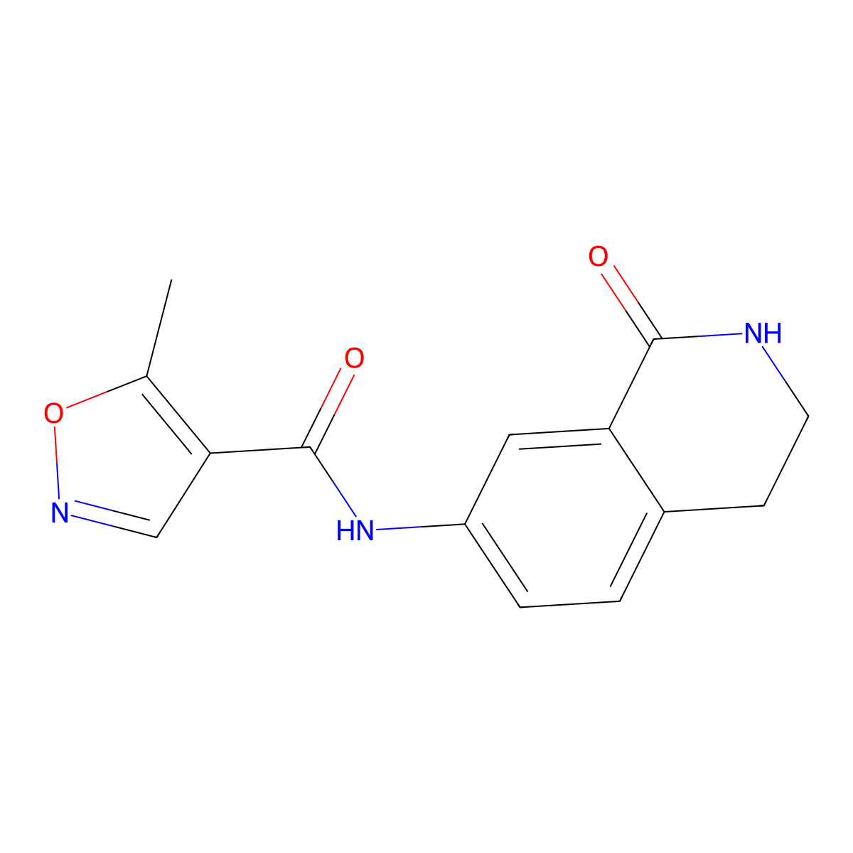 5-methyl-N-(1-oxo-1,2,3,4-tetrahydroisoquinolin-7-yl)isoxazole-4-carboxamide molecular structure, CAS 1428367-19-4