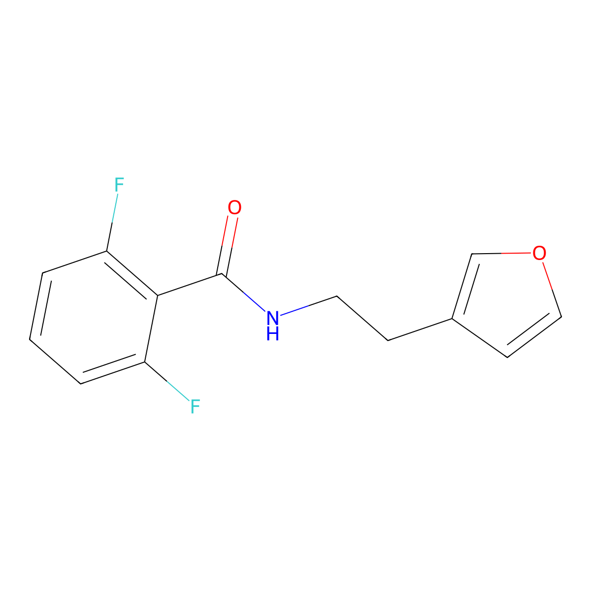 2,6-Difluoro-N-[2-(furan-3-YL)ethyl]benzamide molecular structure, CAS 1428367-20-7