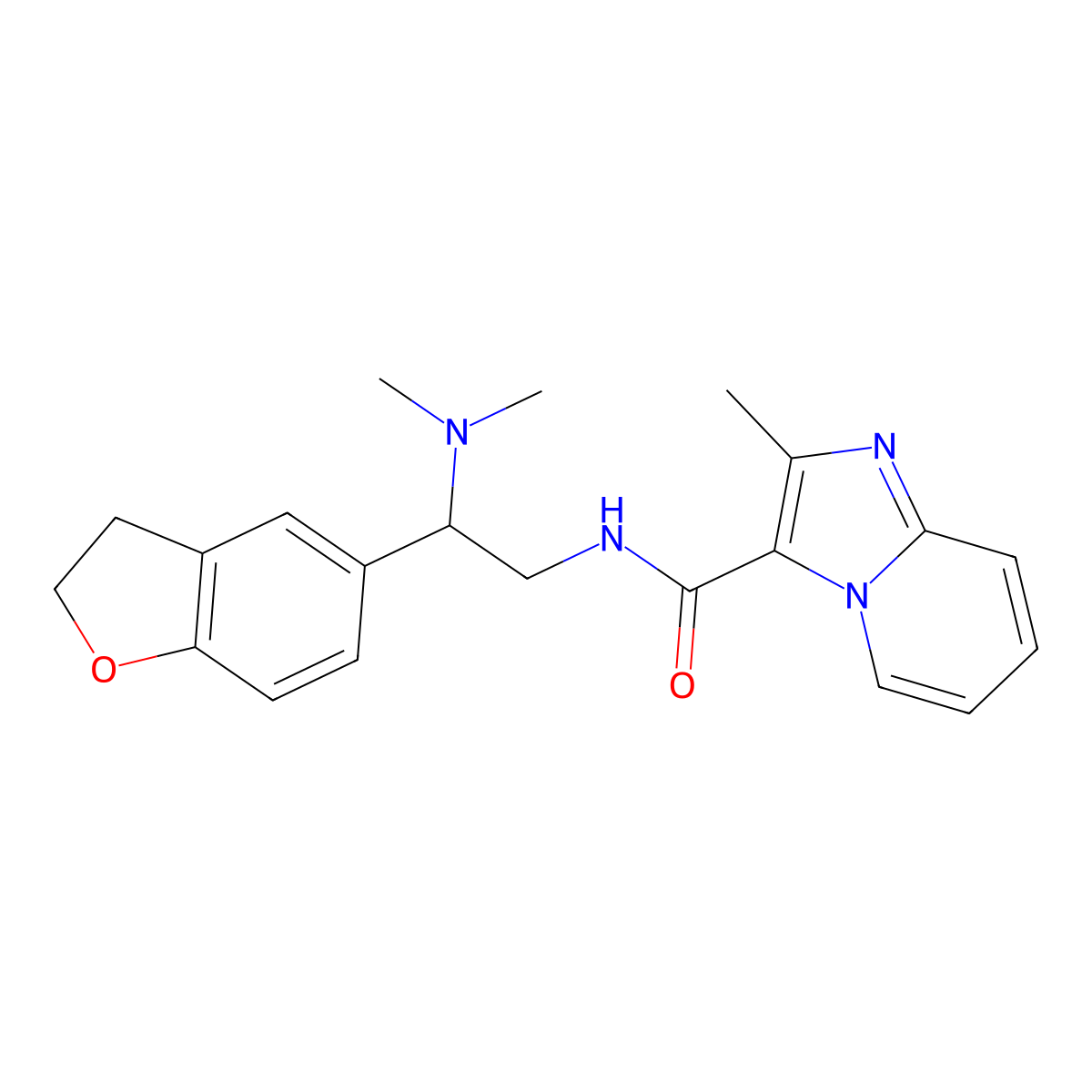 N-[2-(2,3-Dihydro-1-benzofuran-5-YL)-2-(dimethylamino)ethyl]-2-methylimidazo[1,2-A]pyridine-3-carboxamide molecular structure, CAS 1428367-26-3