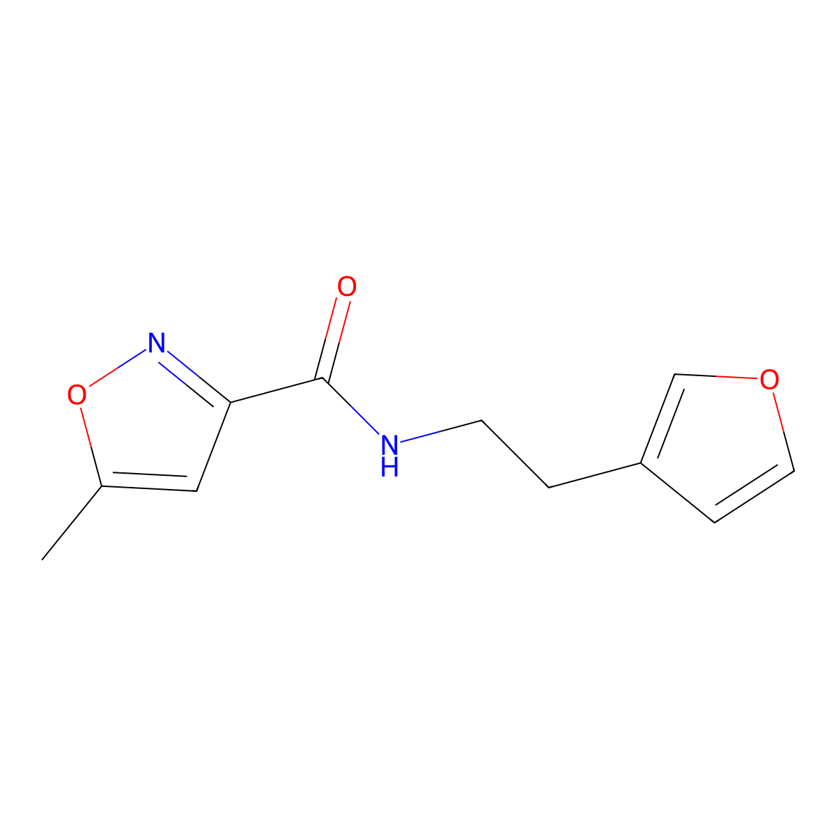 N-(2-(furan-3-yl)ethyl)-5-methylisoxazole-3-carboxamide molecular structure, CAS 1428367-60-5