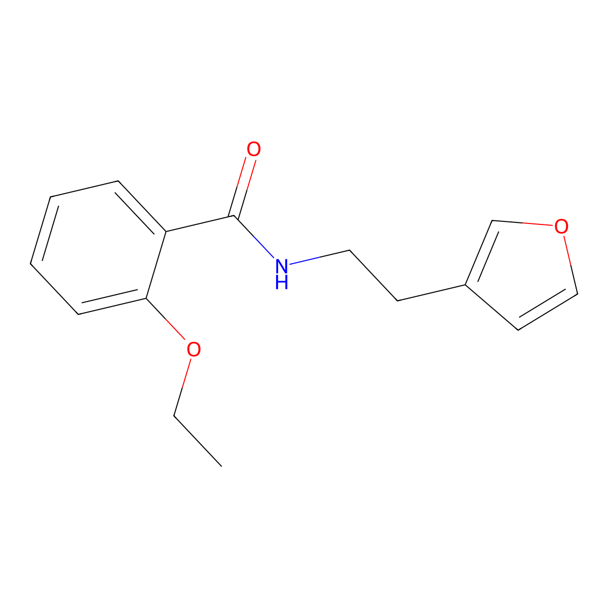 2-Ethoxy-N-[2-(furan-3-YL)ethyl]benzamide molecular structure, CAS 1428367-67-2