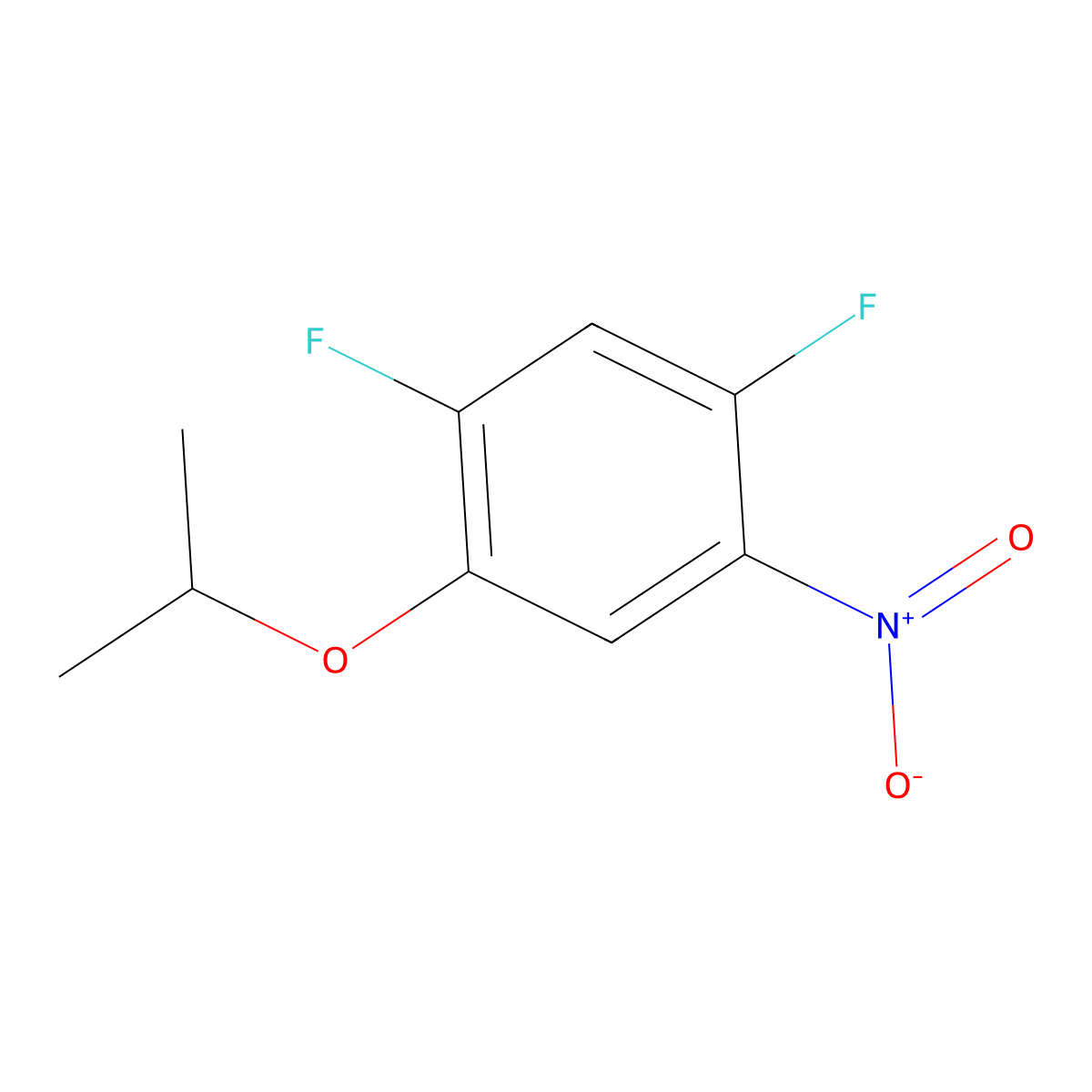 1,5-Difluoro-2-nitro-4-(propan-2-yloxy)benzene molecular structure, CAS 1428367-83-2