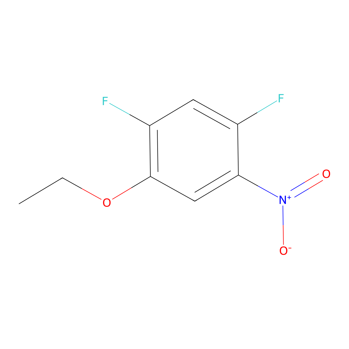1-Ethoxy-2,4-difluoro-5-nitrobenzene molecular structure, CAS 1428368-14-2