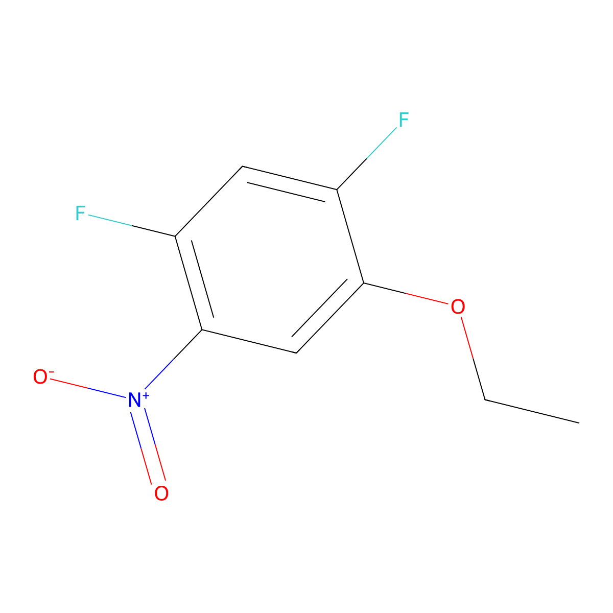 1-Ethoxy-2,4-difluoro-5-nitrobenzene molecular structure, CAS 1428368-14-2