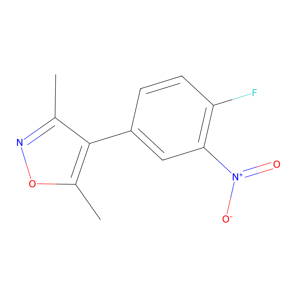 4-(4-Fluoro-3-nitrophenyl)-3,5-dimethylisoxazole molecular structure, CAS 1428368-75-5