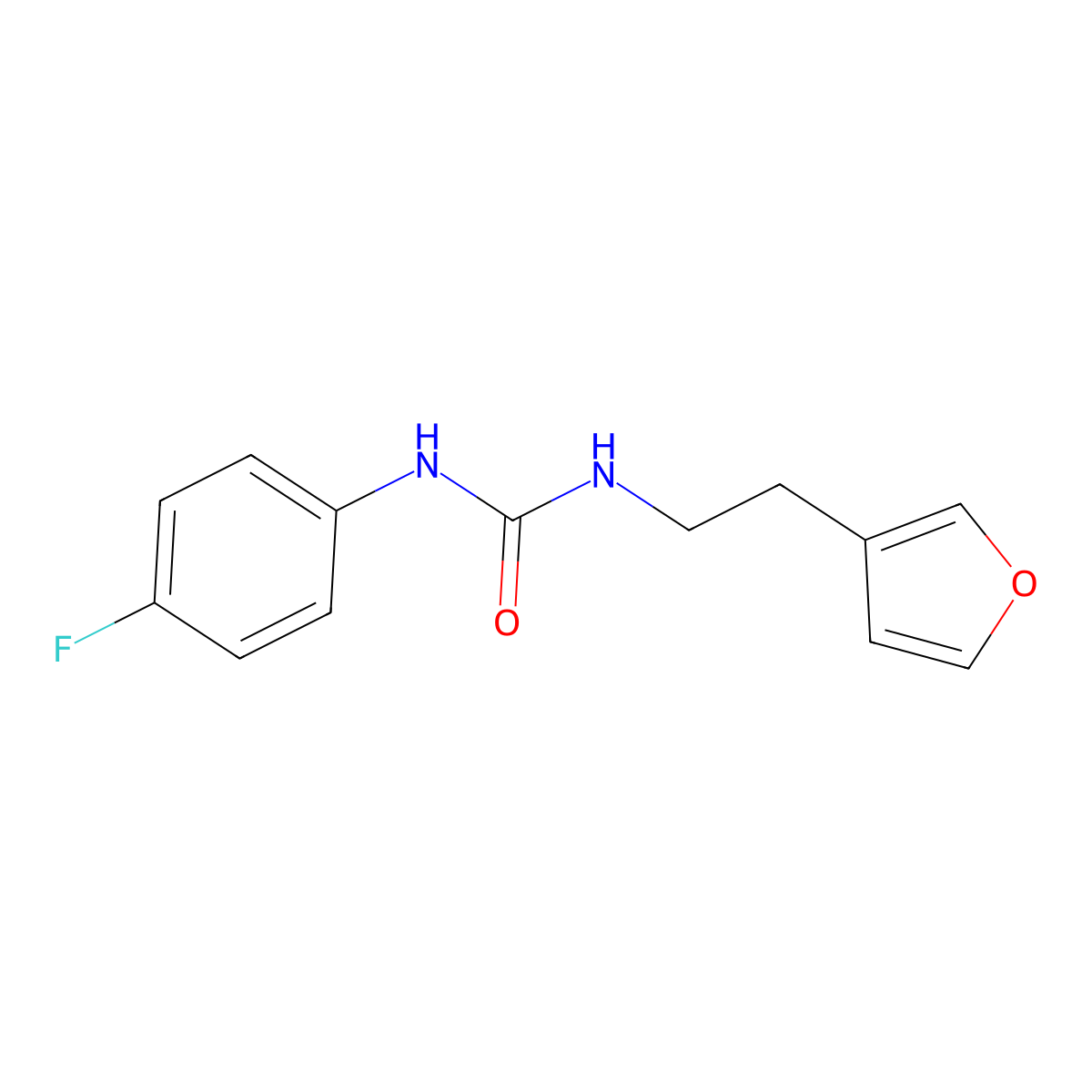 1-(4-Fluorophenyl)-3-[2-(furan-3-YL)ethyl]urea molecular structure, CAS 1428370-74-4