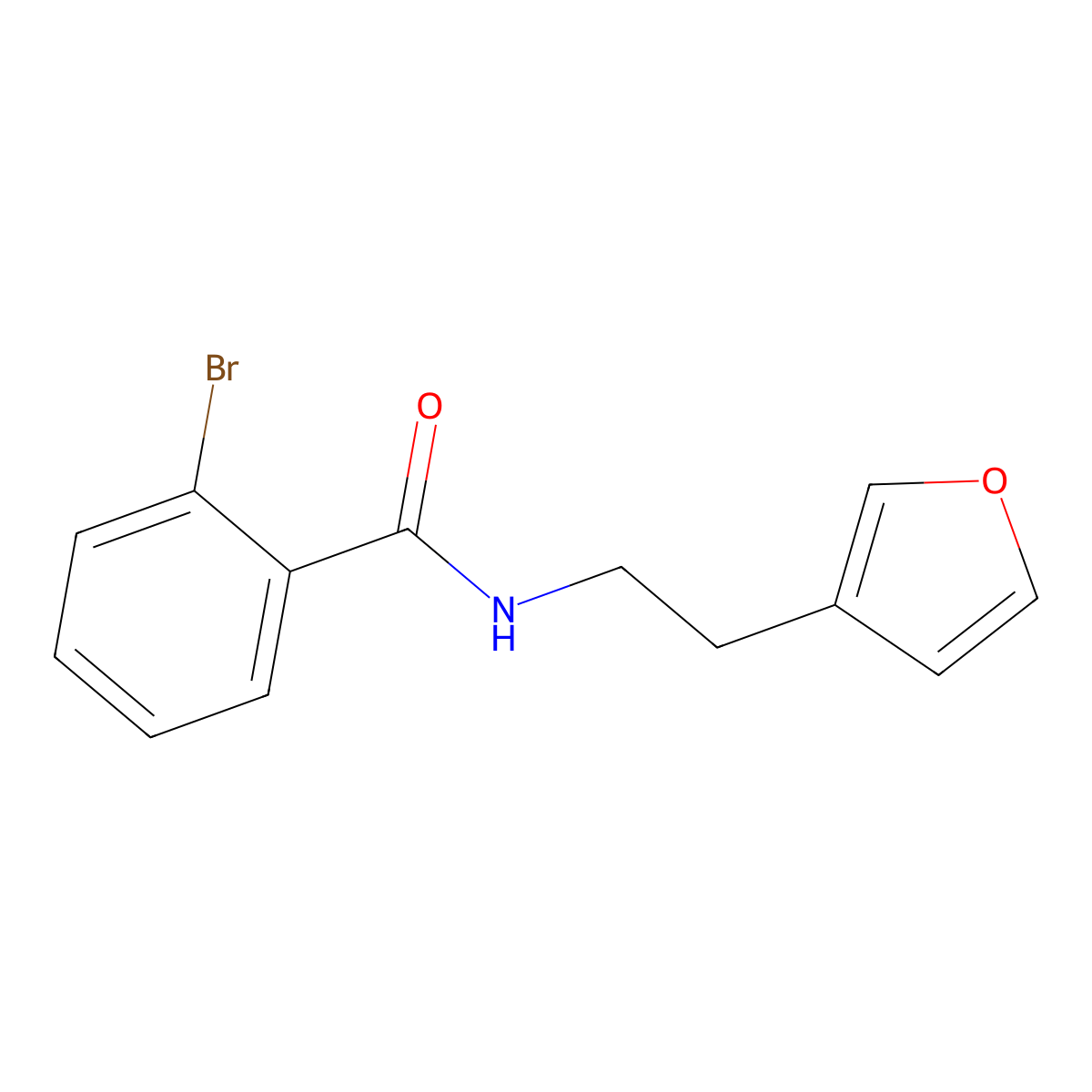 2-Bromo-N-[2-(furan-3-YL)ethyl]benzamide molecular structure, CAS 1428370-77-7