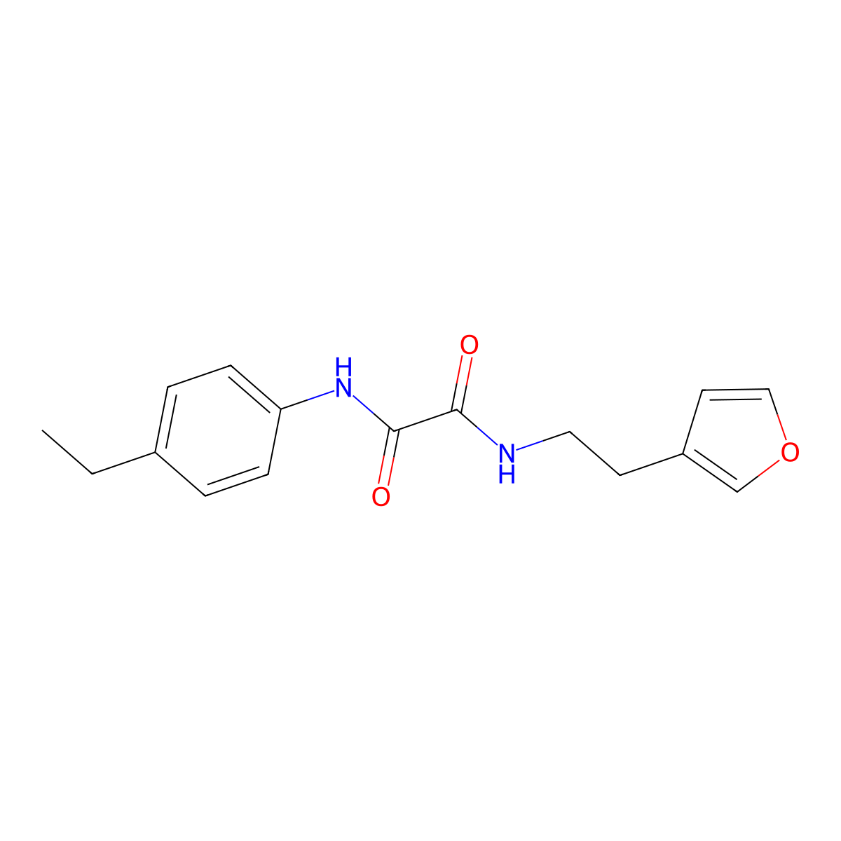 N1-(4-ethylphenyl)-N2-(2-(furan-3-yl)ethyl)oxalamide molecular structure, CAS 1428371-03-2