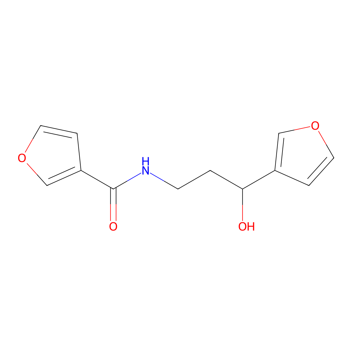 N-[3-(Furan-3-YL)-3-hydroxypropyl]furan-3-carboxamide molecular structure, CAS 1428371-19-0