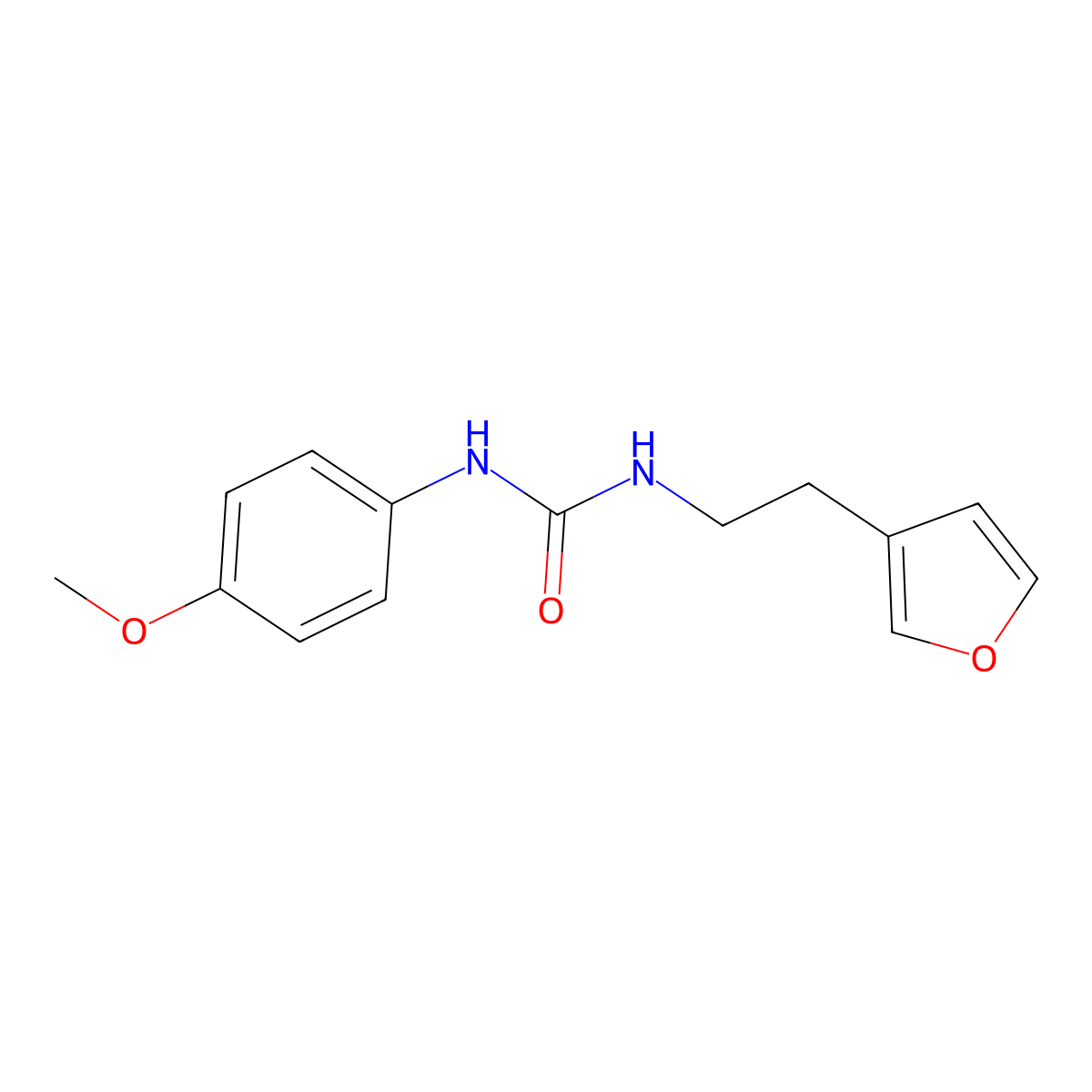 1-(2-(Furan-3-yl)ethyl)-3-(4-methoxyphenyl)urea molecular structure, CAS 1428371-20-3