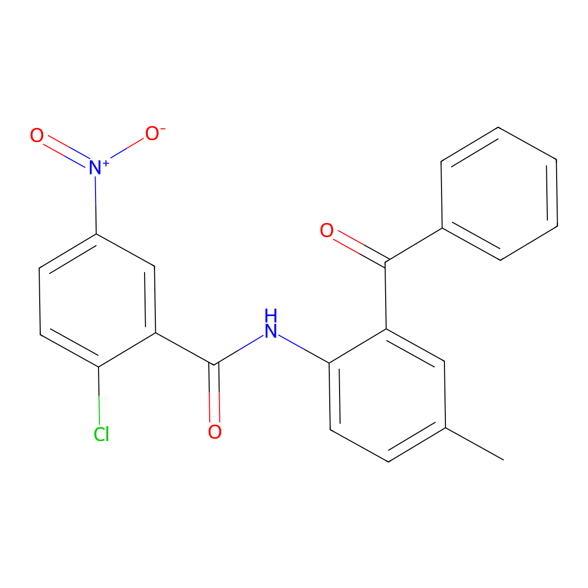 N-(2-benzoyl-4-methylphenyl)-2-chloro-5-nitrobenzamide molecular structure, CAS 1428371-22-5