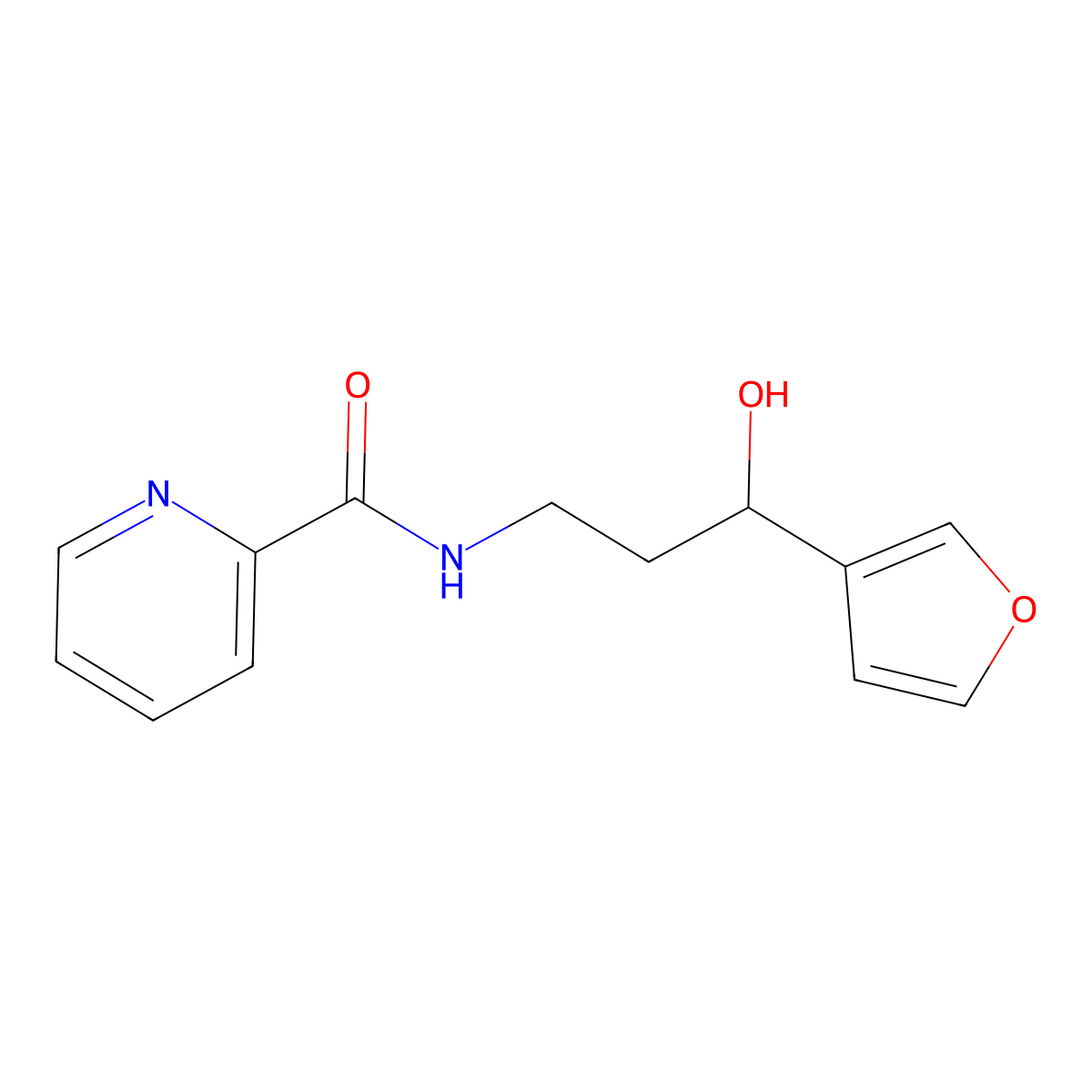 N-(3-(furan-3-yl)-3-hydroxypropyl)picolinamide molecular structure, CAS 1428371-62-3