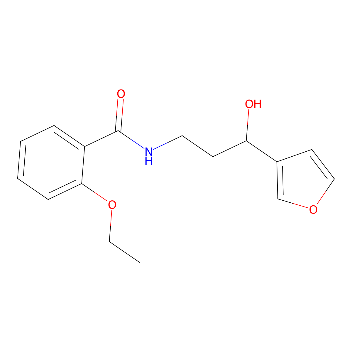 2-Ethoxy-N-[3-(furan-3-YL)-3-hydroxypropyl]benzamide molecular structure, CAS 1428371-73-6