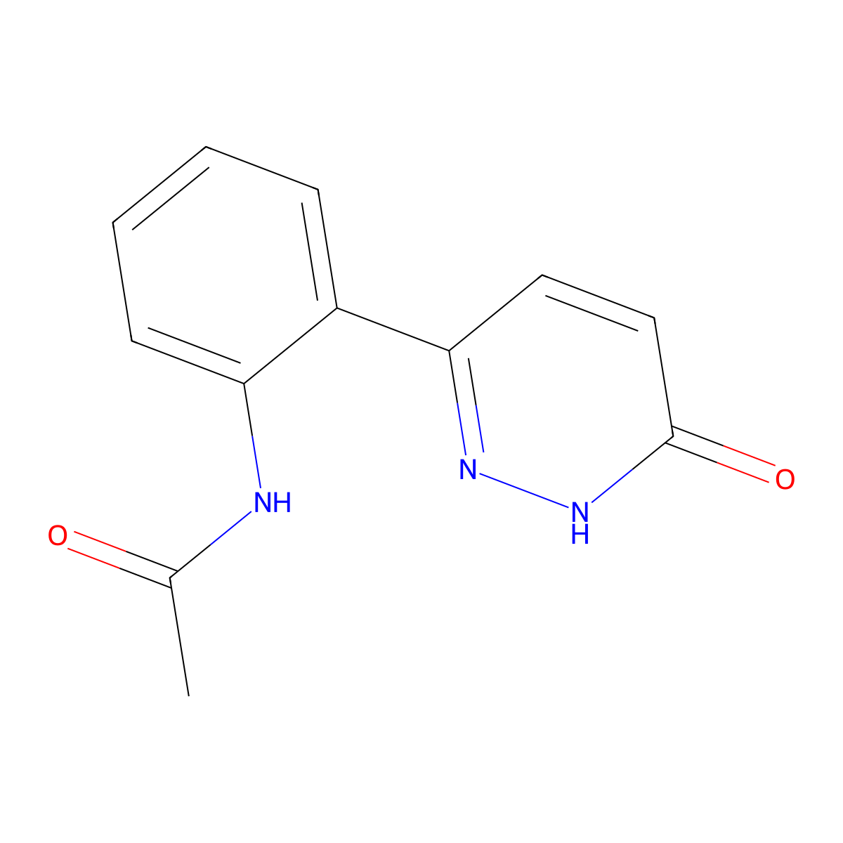N-(2-(6-oxo-1,6-dihydropyridazin-3-yl)phenyl)acetamide molecular structure, CAS 1428372-29-5