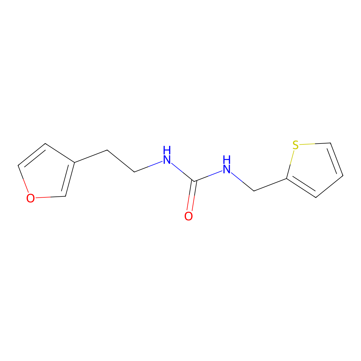 1-(2-(Furan-3-yl)ethyl)-3-(thiophen-2-ylmethyl)urea molecular structure, CAS 1428372-45-5