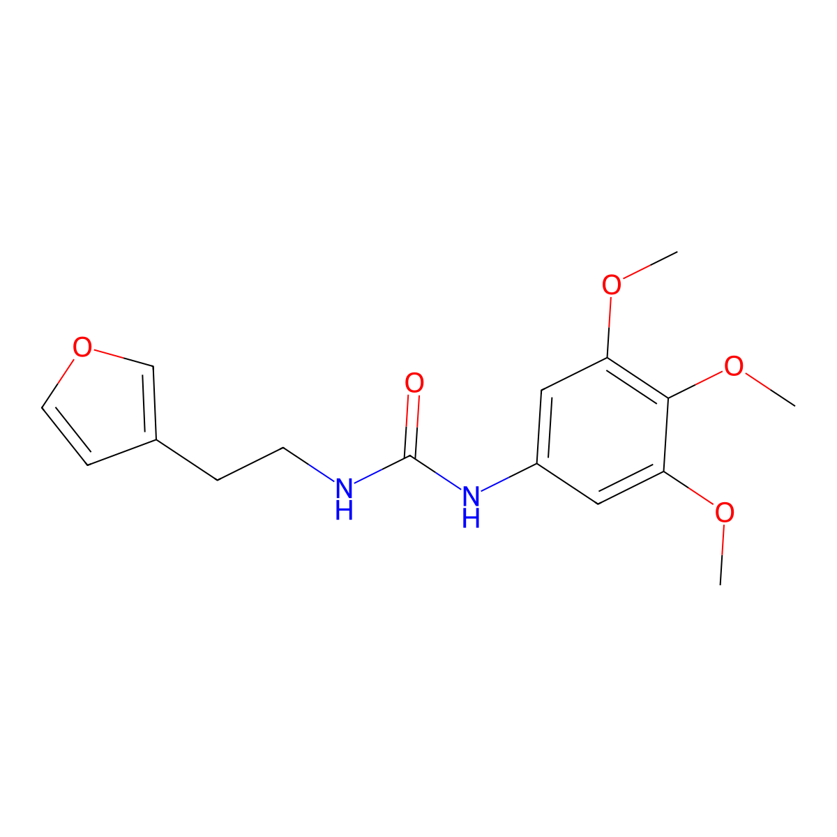1-(2-(Furan-3-yl)ethyl)-3-(3,4,5-trimethoxyphenyl)urea molecular structure, CAS 1428372-53-5