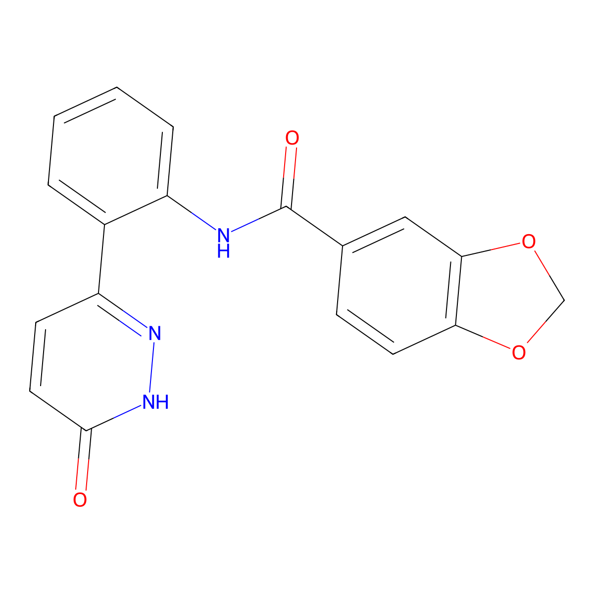 N-(2-(6-oxo-1,6-dihydropyridazin-3-yl)phenyl)benzo[d][1,3]dioxole-5-carboxamide molecular structure, CAS 1428372-66-0