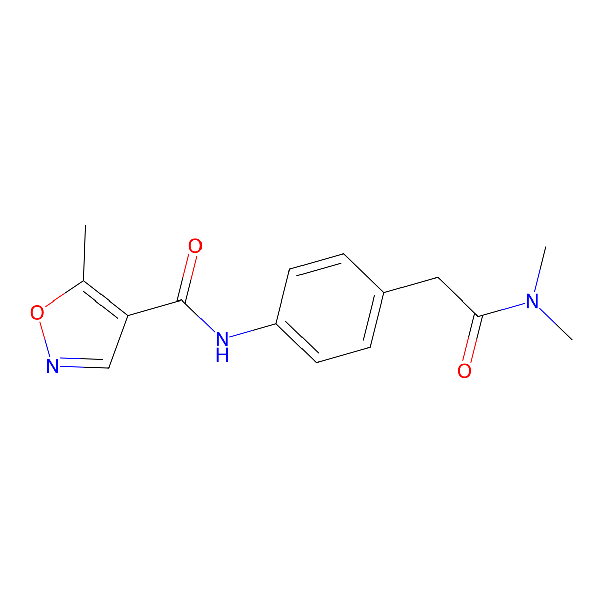 N-(4-(2-(dimethylamino)-2-oxoethyl)phenyl)-5-methylisoxazole-4-carboxamide molecular structure, CAS 1428373-50-5