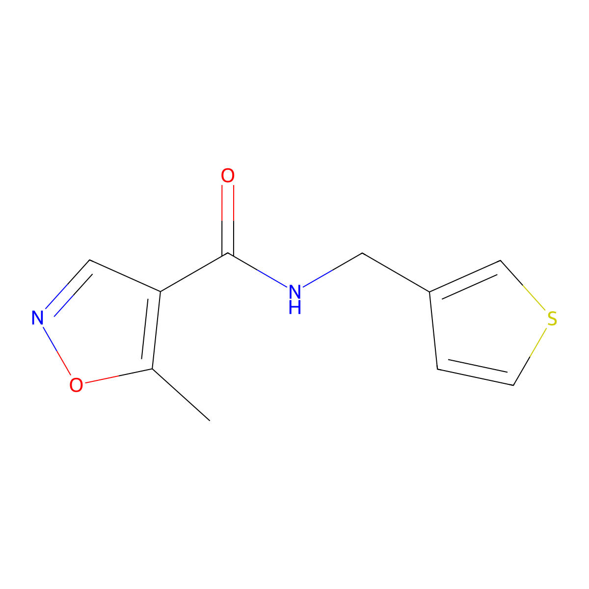 5-methyl-N-(thiophen-3-ylmethyl)isoxazole-4-carboxamide molecular structure, CAS 1428373-60-7